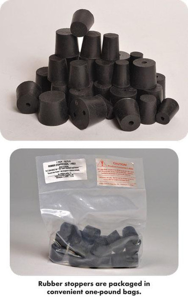 RUBBER STOPPERS, 1-HOLE, 00