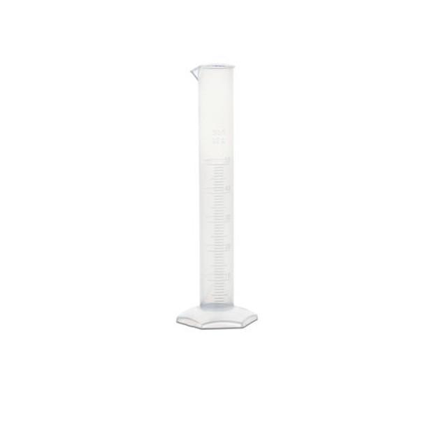 MEASURING CYLINDER, HEX BASE, PP, 50 mL, Class B, 12/PK