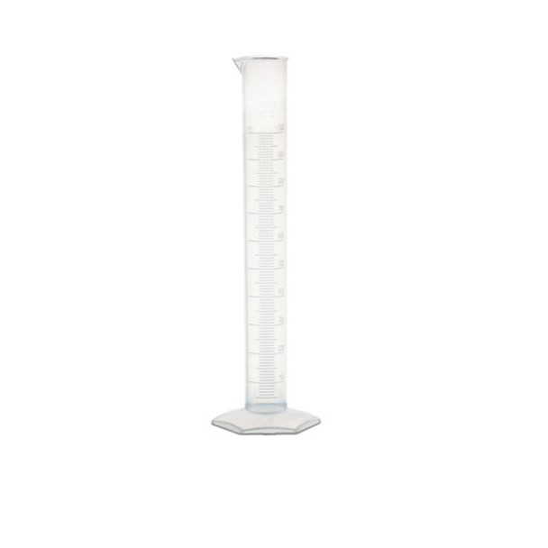 MEASURING CYLINDER, HEX BASE, PP, 100 mL, Class B, 12/PK