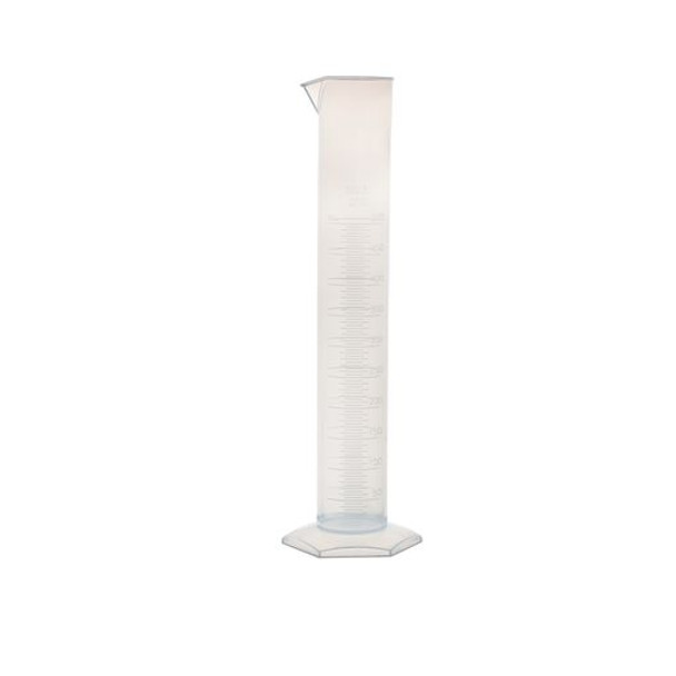 MEASURING CYLINDER, HEX BASE, PP, 500 mL, Class B, 4/PK