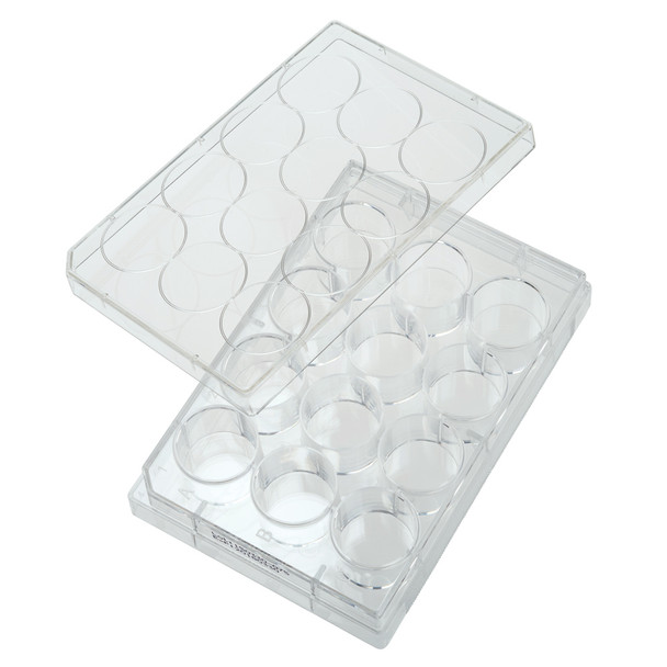 12 Well Non-treated Plate with Lid, Individual, Sterile