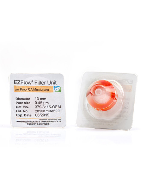 EZFlow Syringe Filter, CA, 0.45um, 13mm, Sterile