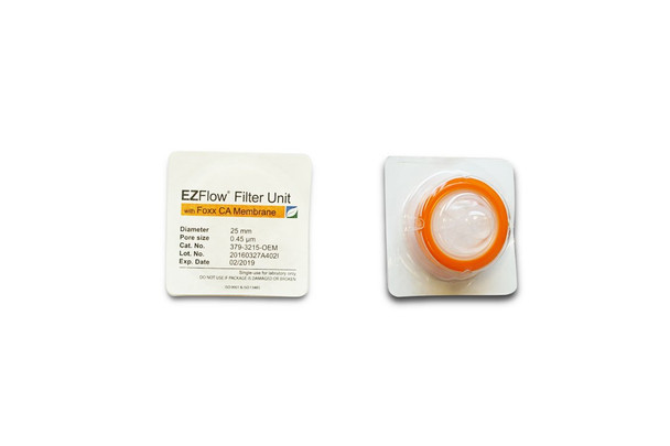 EZFlow Syringe Filter, CA, 0.45um, 25mm, Sterile