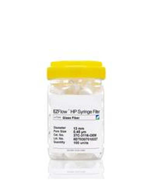 EZFlow  Syringe Filter, 0.45um Glass Fiber, 13mm