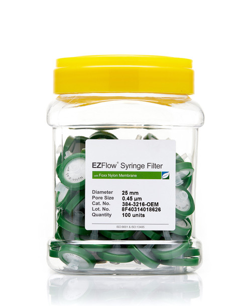 EZFlow  Syringe Filter-Sample Prep, 0.45um Nylon, 25mm