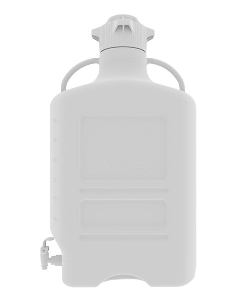 Carboy, 40L, HDPE, 120mm Cap, w Spigot