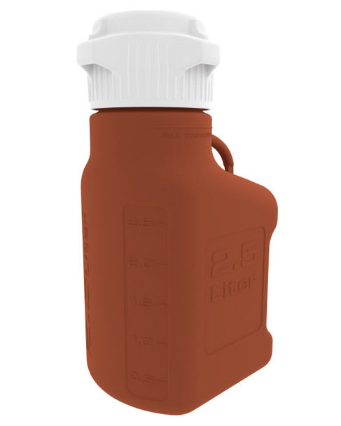 Carboy, 2.5L, Amber HDPE, 83B Cap