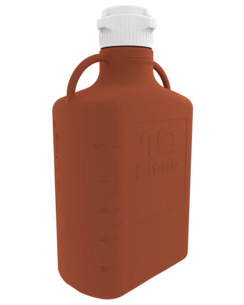 Carboy, 10L, Amber HDPE, 83B Cap