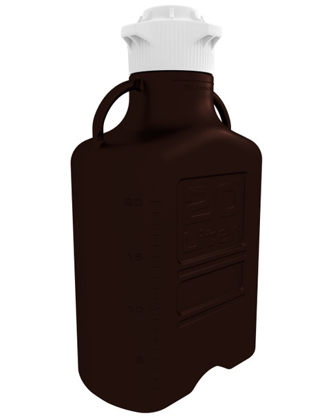 Carboy, 20L, Dark Amber PP, 120mm Cap