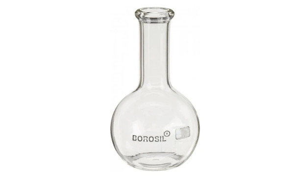 Borosil Flat Bottom Boiling Flask ISO 1773, 50mL