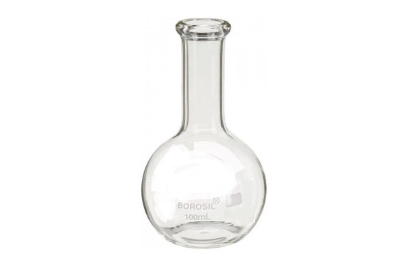 Borosil Flasks, Boiling, Flat Bottom, Beaded Rim, 500mL