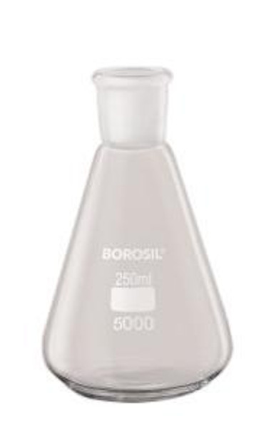 Borosil Erlenmeyer Conical Flasks Narrow Mouth I/C Joint 250mL