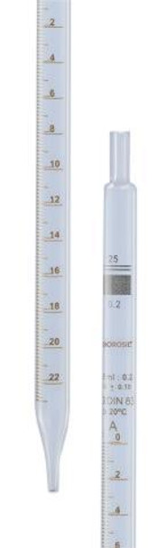 Borosil Graduated Serological pipettes Class B, ISO 835, USP Type I, 25ml