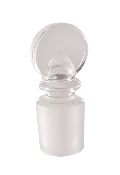 Borosil Stoppers, Glass, Clear, Pennyhead, Solid, 10/19