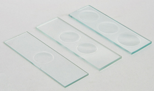 Concavity Slides, Glass, 3 Concavities, 12pk