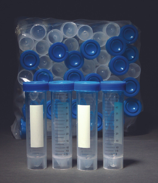 50mL Centrifuge Tubes, Self-Standing, PP/HDPE, 50 Pack