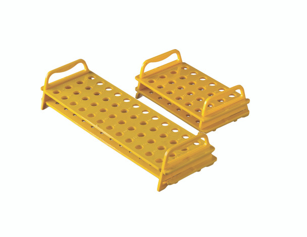 Racks for Microcentrifuge Tubes, PC, 48 Places Yellow, 8/PK