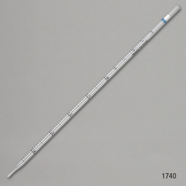 5mL, Serological Pipette, PS, Standard Tip, 342mm, STERILE, Blue Striped, Individually Wrapped, Box of 250