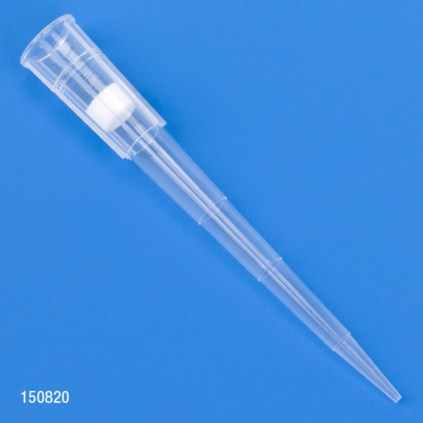 Globe Scientific Certified Filter Pipette Tip, 1-200uL, Low Retention, Universal, Graduated, 54mm, STERILE, Racked, 96/Rack, 10 Racks/Box, 960/box