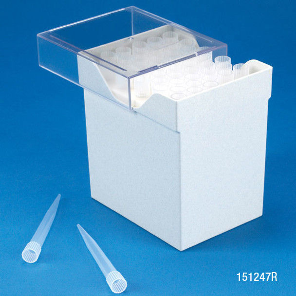 Pipette Tips 1000uL-5000uL for Various Pipettors, Pipette Tip - 5000uL (5mL) - Natural - for use with Biohit Proline & Eppendorf Research - Racked - 50/Rack - 4 Racks/Box
