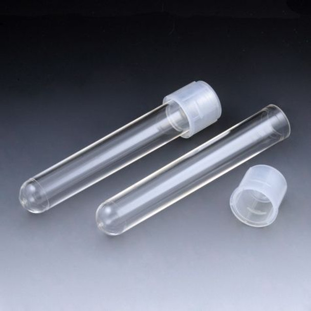 Culture Tubes, 5mL, 12x75mm, PS - With Separate Dual Position Snap Cap - Case of 1000