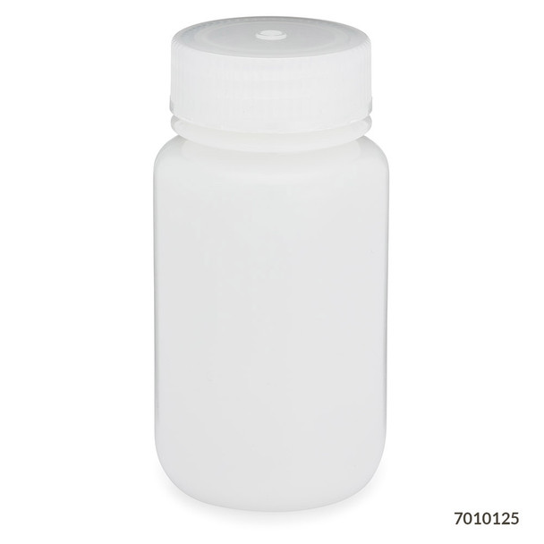 Diamond RealSeal Bottle, Wide Mouth Round, HDPE with PP Closure, 125mL 72/cs