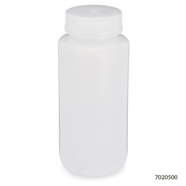 Diamond RealSeal Bottle, Wide Mouth, Round, LDPE with PP Closure, 500mL 12pk