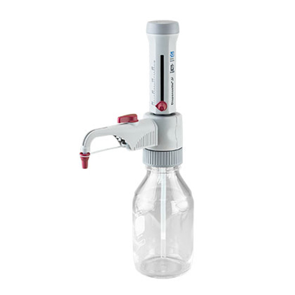 Dispensette S Bottletop Dispenser, Analog-adjustable w/ recirc valve, 0.2-2mL