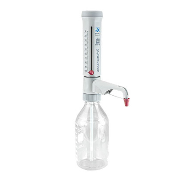 Dispensette S Bottletop Dispenser, Analog-adjustable w/ standard valve, 10-100mL
