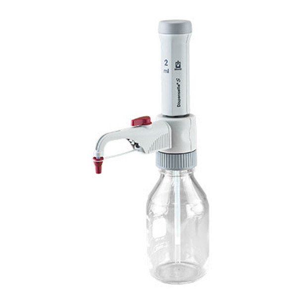 Dispensette S Bottletop Dispenser, Fixed-volume w/ recirculation valve, 2mL