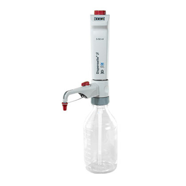 Dispensette S Bottletop Dispenser, Digital w/ recirculation valve, 5-50mL