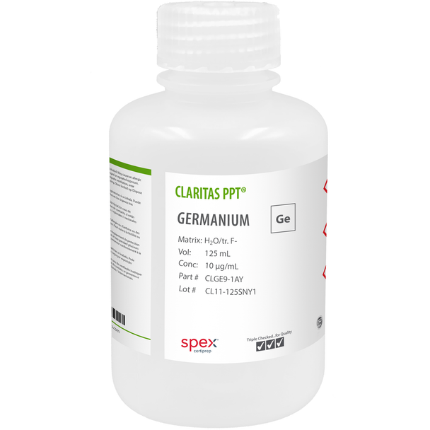 Germanium, 10ug/mL, for ICP-MS, 125 mL