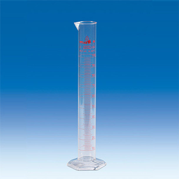 Graduated Cylinder, PMP, molded/screened, Class A certified, 25mL, 2pk