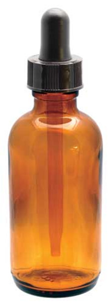 Amber Dropping Bottle with Plastic Dropper, 60mL, 2 oz, 12pk