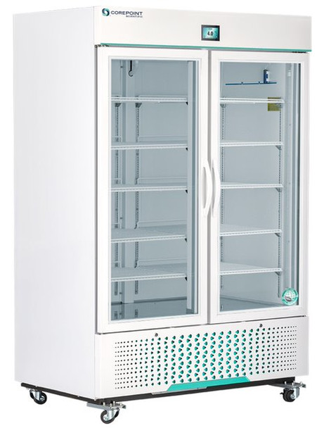 Laboratory and Medical Swinging Double Glass Door Refrigerator 49 Cu. Ft.