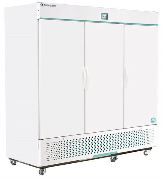 Laboratory and Medical Swinging Triple Solid Door Refrigerator 72 Cu. Ft.