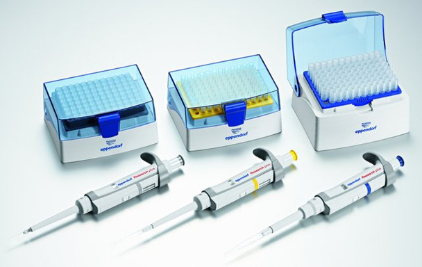 Eppendorf Research Plus G 3-pack, option 2, 2-20 uL/20-200 uL/100-1000 uL, includes epT.I.P.S. box