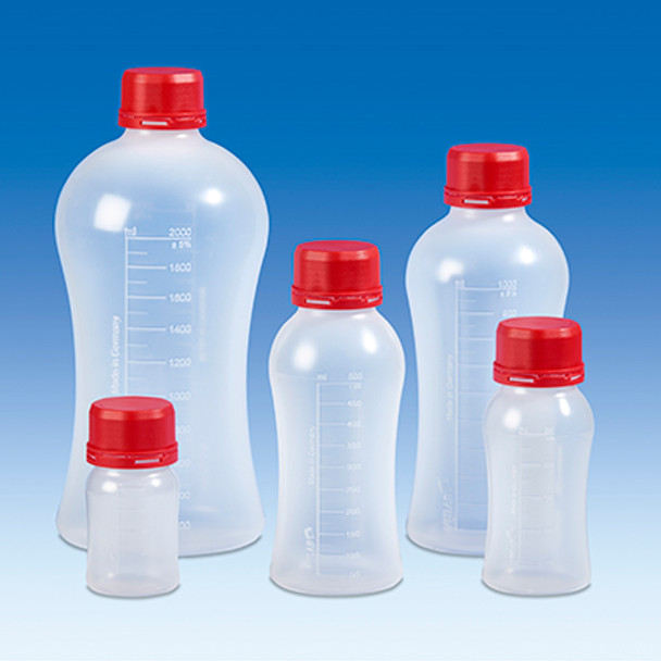 VITLAB VITgrip Food Grade Leakproof Laboratory Bottles with Tamper Evident Seal Replacement Cap