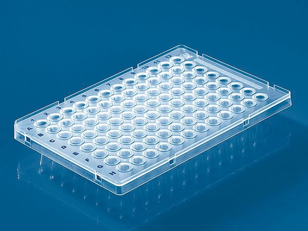 96-well PCR plate - semi-skirted - raised - Low Profile - clear - 50 plates