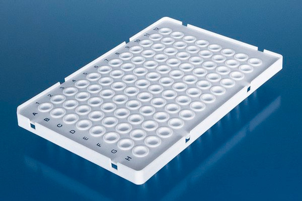 96-well PCR plate - semi-skirted - raised Low Profile - white - 50 plates