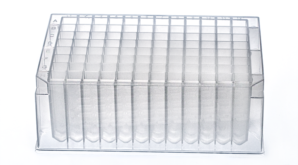 96-well, 2.2 mL, Deep Well Plate, Square V-Bottom, Sterile, 50pk