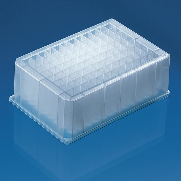 Deep well plate, 96 well, PP, 2.2mL, non-sterile, Square bottom, 24pk