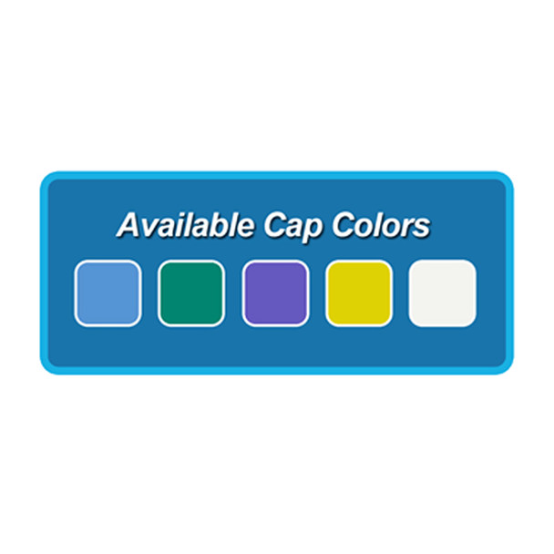 Purple Replacement Caps for Hybex Media Storage Bottles, GL45, 10pk