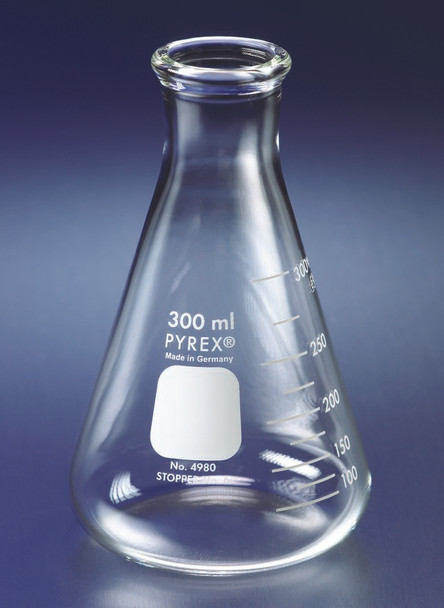 Pyrex narrow-mouth graduated Erlenmeyer flask, 4000 mL, 4pk