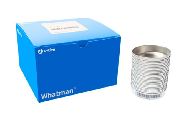 Whatman glass microfiber filters, Grade 934-AH RTU circles, diam. 47 mm, barcoded aluminum pan
