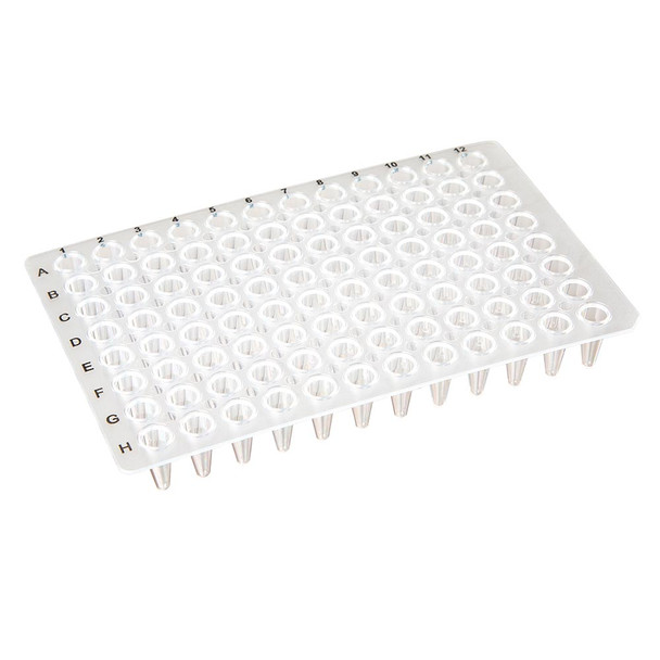 0.1mL 96-Well PCR Plate, Low-Profile, No Skirt, Clear, 20/CS