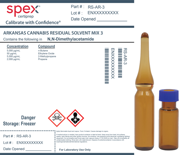 AR RESIDUAL SOLVENT GAS MIX 3 in N,N-Dimethylacetamide, 1mL