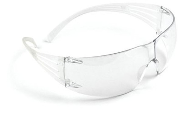 3M SecureFit Protective Eyewear, Clear Frame, Clear Lens, Anti-Fog, 1 Pair