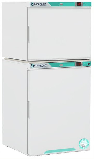 Refrigerator and Auto Defrost Freezer Combination, 7 Cu. Ft. (5.2 Ref./1.7 Freezer), Solid Door Ref., Solid Door Freezer