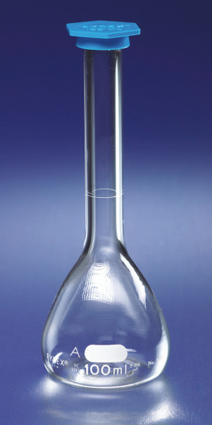 Pyrex class A volumetric flask with snap cap capacity 10 mL